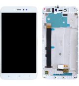 Xiaomi Redmi Note 5A Prime originální LCD displej + dotyk + přední kryt / rám White / bílý (Service Pack)