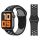 Apple Watch 42, 44, 45mm silikonový SPORT pásek Black / Gray / černý / šedý (Bulk)