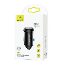 USAMS CC095 Fast 18W PD 3.0 USB Autodobíječ Black (EU Blister)