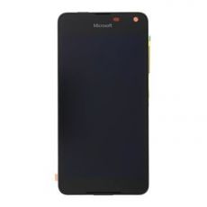 Nokia Lumia 650 originální LCD displej + dotyk + přední kryt / rám Black / černý (Service Pack) - 00814H5