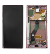 Samsung Note 10 Galaxy N970F originální LCD displej + dotyk + přední kryt / rám Pink / růžový (Service Pack) - GH82-20818F