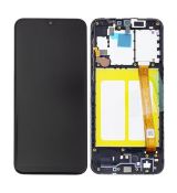 Samsung A20e Galaxy A202F originální LCD displej + dotyk + přední kryt / rám Black / černý (Service Pack) - GH82-20229A, GH82-20186A
