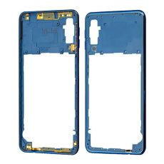 Samsung A7 2018 Galaxy A750F originální střední kryt / rám Blue / modrý (Service Pack) - GH98-43585D