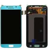 Samsung S6 Galaxy G920F originální LCD displej + dotyk Blue / modrý (Service Pack) - GH97-17260D