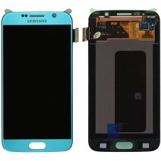 Samsung S6 Galaxy G920F originální LCD displej + dotyk Blue / modrý (Service Pack) - GH97-17260D