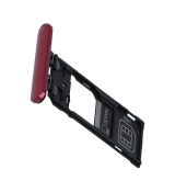Sony Xperia 5 / J8210, J9210 originální DUAL SIM / SD držák Red / červený - 1319-9444