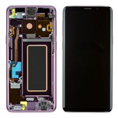 Samsung S9 Galaxy G960F originální LCD displej + dotyk + přední kryt / rám Purple / fialový (Service Pack) - GH97-21696B