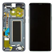 Samsung S9 Galaxy G960F originální LCD displej + dotyk + přední kryt / rám Grey / šedý (Service Pack) - GH97-21696C, GH97-21697C