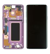 Samsung S9+ Galaxy G965F originální LCD displej + dotyk + přední kryt / rám Purple / fialový (Service Pack) - GH97-21691B