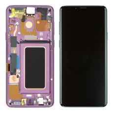 Samsung S9+ Galaxy G965F originální LCD displej + dotyk + přední kryt / rám Purple / fialový (Service Pack) - GH97-21691B