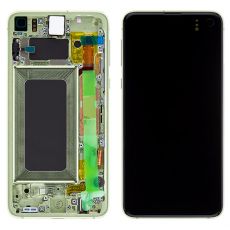 Samsung S10e Galaxy G970F originální LCD displej + dotyk + přední kryt / rám Yellow / žlutý (Service Pack) - GH82-18852G