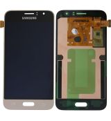 Samsung J1 2016 Galaxy J120F originální LCD displej + dotyk Gold / zlatý (Service Pack) - GH97-18224B