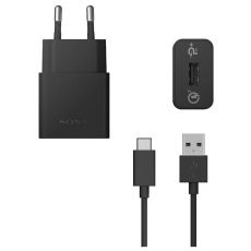 Sony UCH12 + UCB20 rychlá nabíječka + USB kabel Type-C Black / černá - 1300-7137 + 1307-9952