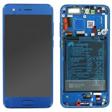 Honor 9 originální LCD displej + dotyk + přední kryt / rám Blue / modrý (Service Pack) - 02351LBV