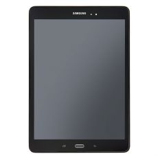 Samsung TAB A 9.7 Galaxy T550 originální LCD displej + dotyk + přední kryt / rám Black / černý (Service Pack) - GH97-17400D