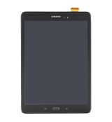 Samsung Tab A 4G 9.7 Galaxy T555 originální LCD displej + dotyk + přední kryt / rám Black / černý (Service Pack) - GH97-17424D