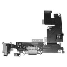 iPhone 6 Plus originální flex kabel + dobíjecí konektor + audio Jack Dark Gray / tmavě šedý (Service Pack)