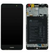 Huawei Y7 2017 originální LCD displej + dotyk + přední kryt / rám Black / černý (Service Pack) - 02351HSB, 02351HED