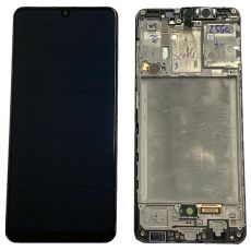 Samsung A31 Galaxy A315F originální LCD displej + dotyk + přední kryt / rám Black / černý (Service Pack) - GH82-22761A,  GH82-22905A