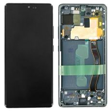 Samsung S10 Lite Galaxy G770F originální LCD displej + dotyk + přední kryt / rám Black / černý (Service Pack) - GH82-21992A