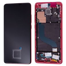 Xiaomi Mi 9T, 9T Pro originální LCD displej + dotyk + přední kryt / rám Red / červený (Service Pack) - 560910014033
