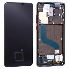 Xiaomi Mi 9T, 9T Pro originální LCD displej + dotyk + přední kryt / rám Black / černý (Service Pack) - 560110015033