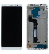 Xiaomi Redmi Note 5 originální LCD displej + dotyk + přední kryt / rám White / bílý (Service Pack) - 560410020033