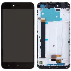 Xiaomi Redmi Note 5A Prime originální LCD displej + dotyk + přední kryt / rám Black / černý (Service Pack)