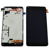 Nokia Lumia 640 originální LCD displej + dotyk + přední kryt / rám Black / černý (Service Pack) - 00813P8