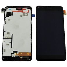 Nokia Lumia 640 originální LCD displej + dotyk + přední kryt / rám Black / černý (Service Pack) - 00813P8
