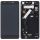 Lenovo A7000 LCD displej + dotyk + přední kryt / rám Black / černý (Bulk)