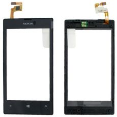 Nokia Lumia 520/525 originální LCD displej + dotyk + přední kryt / rám Black / černý (Service Pack) - 00809L1
