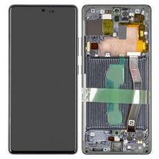 Samsung Note 20 Galaxy N980F originální LCD displej + dotyk + přední kryt / rám Mystic Gray / šedý (Service Pack) - GH82-23495A