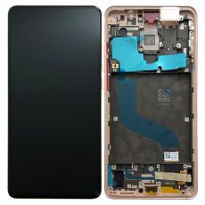 Xiaomi Mi 9T, 9T Pro originální LCD displej + dotyk + přední kryt / rám Gold / zlatý (Service Pack)