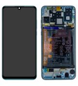 Huawei P30 Lite originální LCD displej + dotyk + přední kryt / rám Breathing Crystal (Service Pack) - 02353FQK