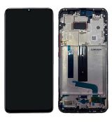 Xiaomi Mi 10 Lite 5G originální LCD displej + dotyk + přední kryt / rám Black / černý (Service Pack) - 56000400J900