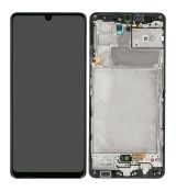 Samsung A42 5G Galaxy A426B originální LCD displej + dotyk + přední kryt / rám Black / černý (Service Pack) - GH82-24375A, GH82-24376A