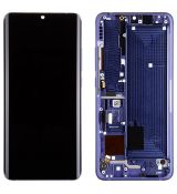 Xiaomi Mi Note 10 Lite originální LCD displej + dotyk + přední kryt / rám Bluish Violet (Service Pack) - 5600020F4L00