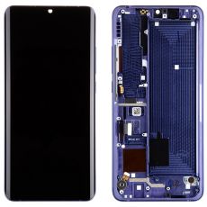 Xiaomi Mi Note 10 Lite originální LCD displej + dotyk + přední kryt / rám Bluish Violet (Service Pack) - 5600020F4L00