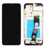 Samsung A02s Galaxy A025F, A025G originální LCD displej + dotyk + přední kryt / rám Black / černý (Service Pack) - GH81-20181A, GH81-20118A