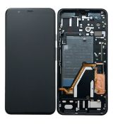 Google Pixel 4 XL originální LCD displej + dotyk + přední kryt / rám Black / černý (Bulk)