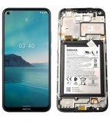 Nokia 3.4, Nokia 5.4 originální LCD displej + dotyková deska + přední kryt / rám (Bulk)