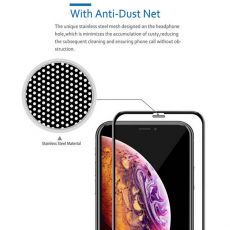 Tvrzené sklo 3D + prachovka sluchátka pro iPhone X, 11 Pro