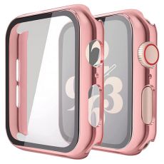 Apple Watch 38mm ochranné pouzdro + tvrzené sklo Pink / lesklá růžová (Bulk)