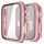 Apple Watch 40mm ochranné pouzdro + tvrzené sklo Pink / lesklá růžová (Bulk)