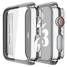 Apple Watch 44mm ochranné pouzdro + tvrzené sklo Silver / lesklá stříbrná (Bulk)