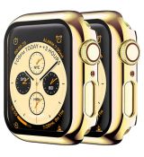 Apple Watch 38mm ochranné pouzdro + tvrzené sklo Gold / zlaté (Bulk)