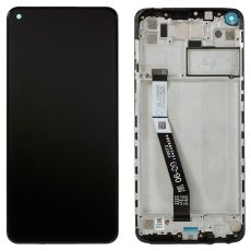 Xiaomi Redmi Note 9 originální LCD displej + dotyk + přední kryt / rám Black / černý (Service Pack) - 560003J15S00