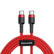 Baseus cafule datový kabel USB Type-C to Type-C Red / červený - CATKLF-H09