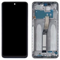 Xiaomi Redmi Note 9S, Note 9 Pro originální LCD displej + dotyk + přední kryt / rám Silver / stříbrný (Bulk)